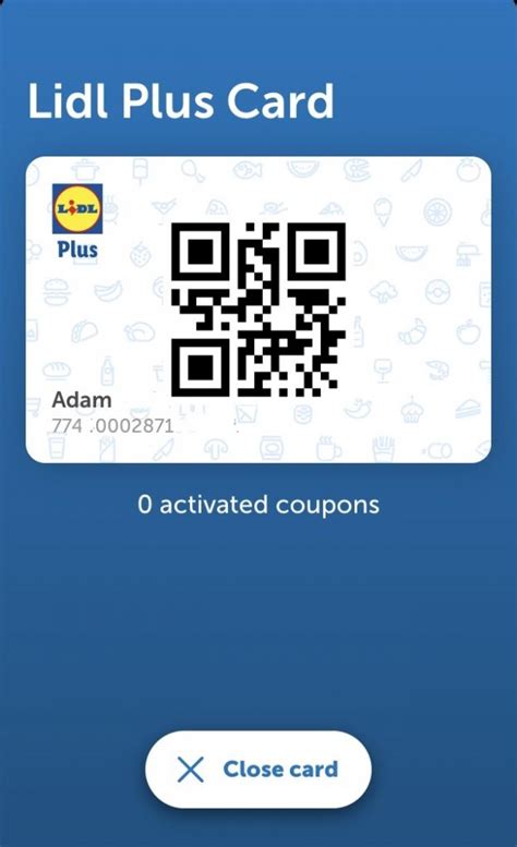 lidl loyalty card codes